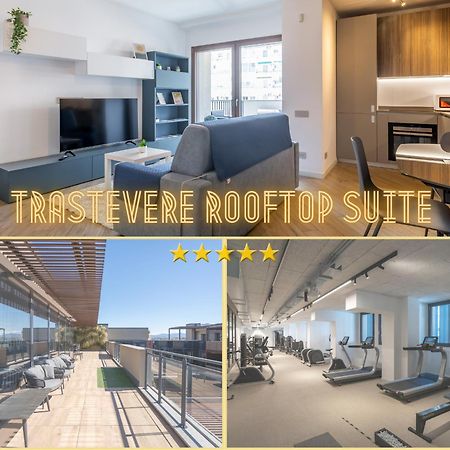 Aurealiving - Trastevere Suite With Rooftop & Gym, Your Place In Рим Екстериор снимка