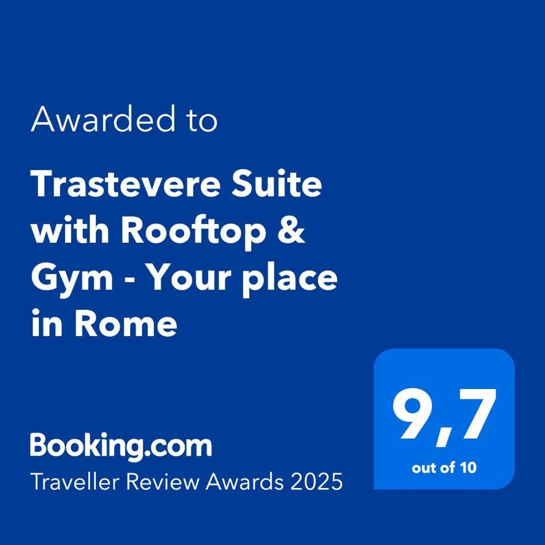 Aurealiving - Trastevere Suite With Rooftop & Gym, Your Place In Рим Екстериор снимка